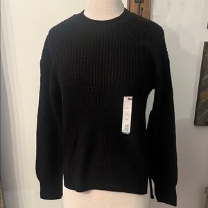 SO Women's Black Crew Neck Sweater